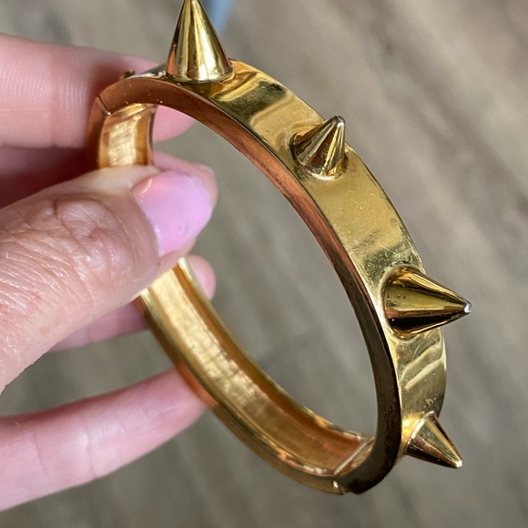 CC Skye Gold Mercy Spike Bracelet 18K Gold Plated Bangle Size 6.75 - Picture 4 of 8